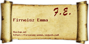 Firneisz Emma névjegykártya