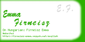 emma firneisz business card